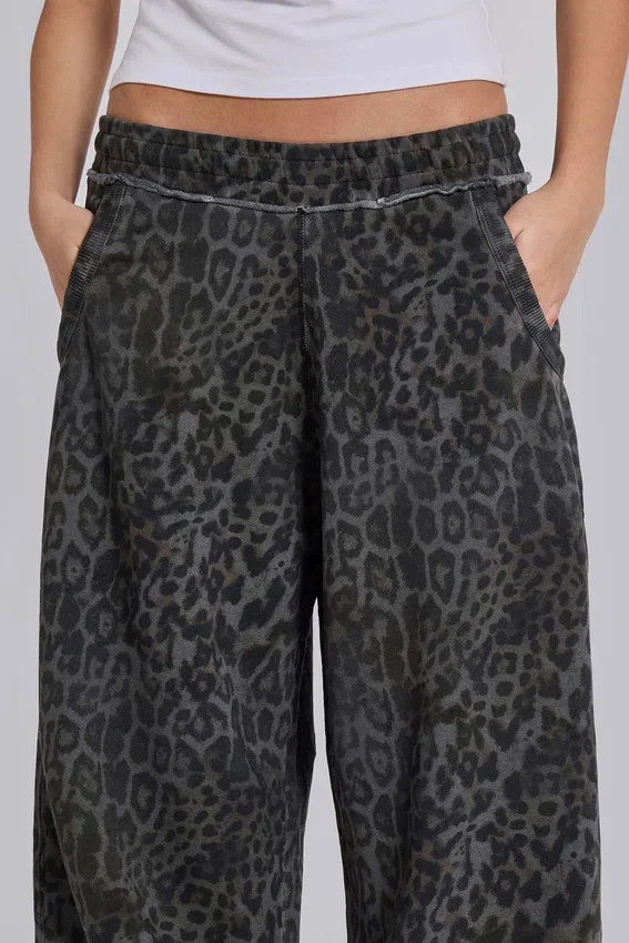 Pantalon de jogging Monster léopard anthracite