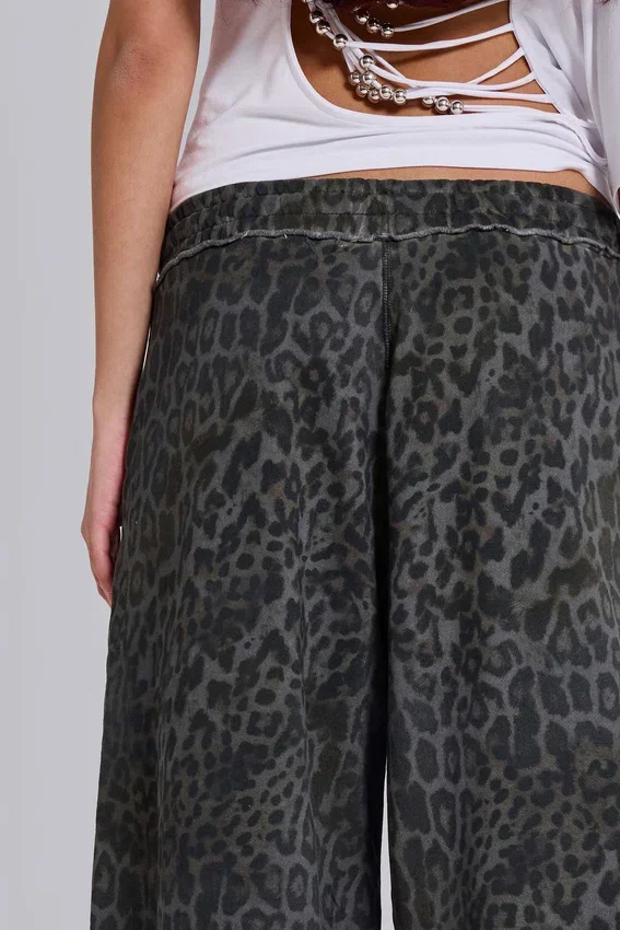 Pantalon de jogging Monster léopard anthracite