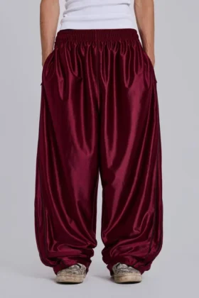Pantalon de jogging Vapor métallisé bordeaux