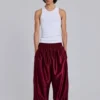 Pantalon de jogging Vapor métallisé bordeaux
