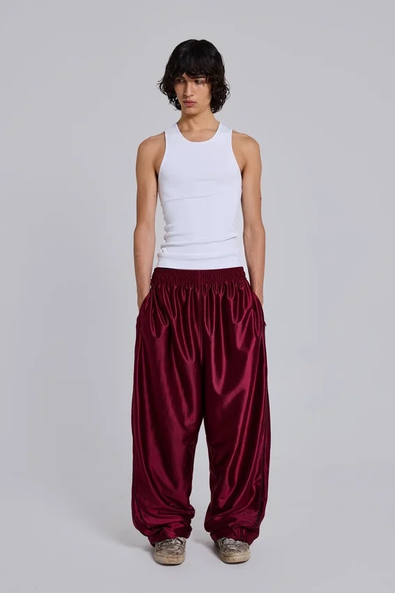 Pantalon de jogging Vapor métallisé bordeaux