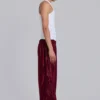 Pantalon de jogging Vapor métallisé bordeaux