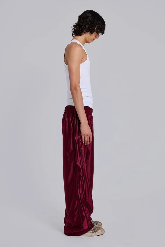 Pantalon de jogging Vapor métallisé bordeaux