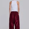 Pantalon de jogging Vapor métallisé bordeaux