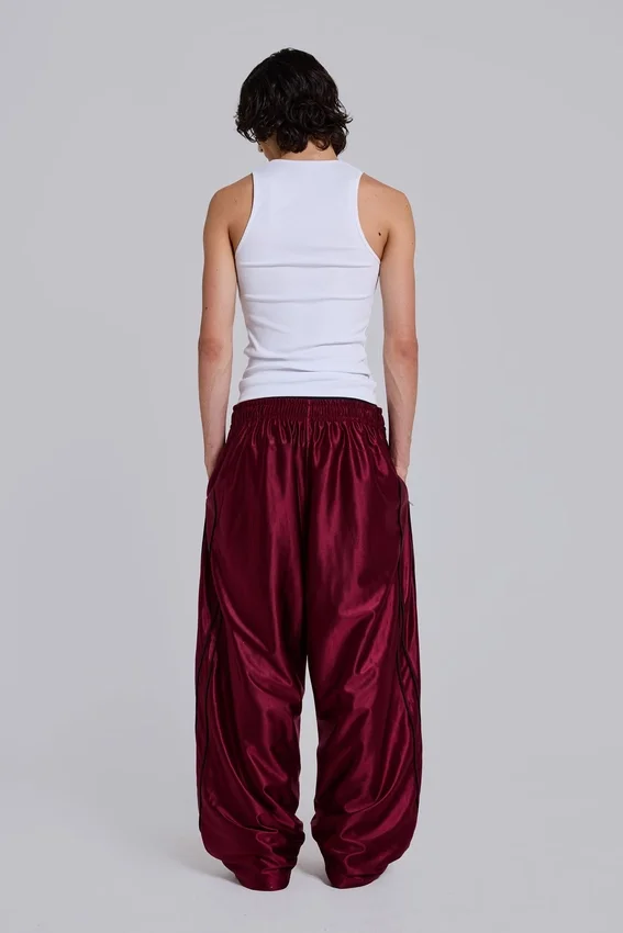 Pantalon de jogging Vapor métallisé bordeaux