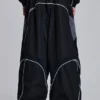Pantalon de jogging Vapor noir à empiècements