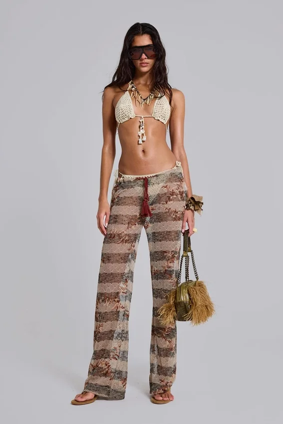 Pantalon en maille à rayures Deva