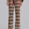 Pantalon en maille à rayures Deva