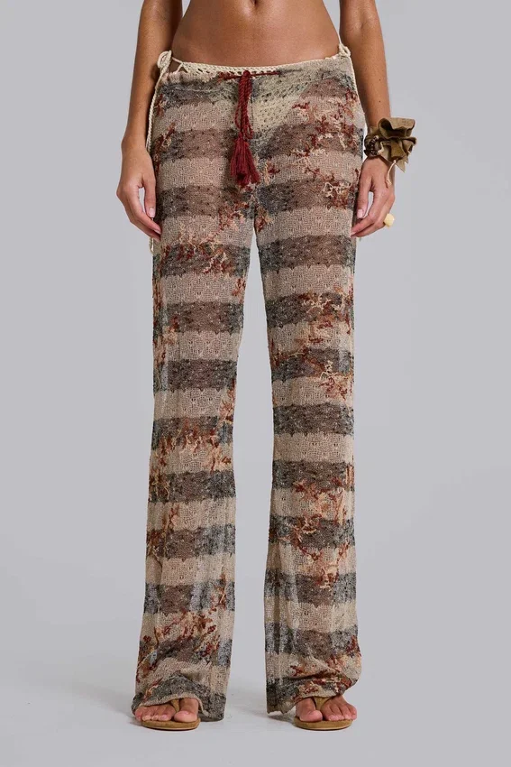 Pantalon en maille à rayures Deva