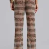 Pantalon en maille à rayures Deva