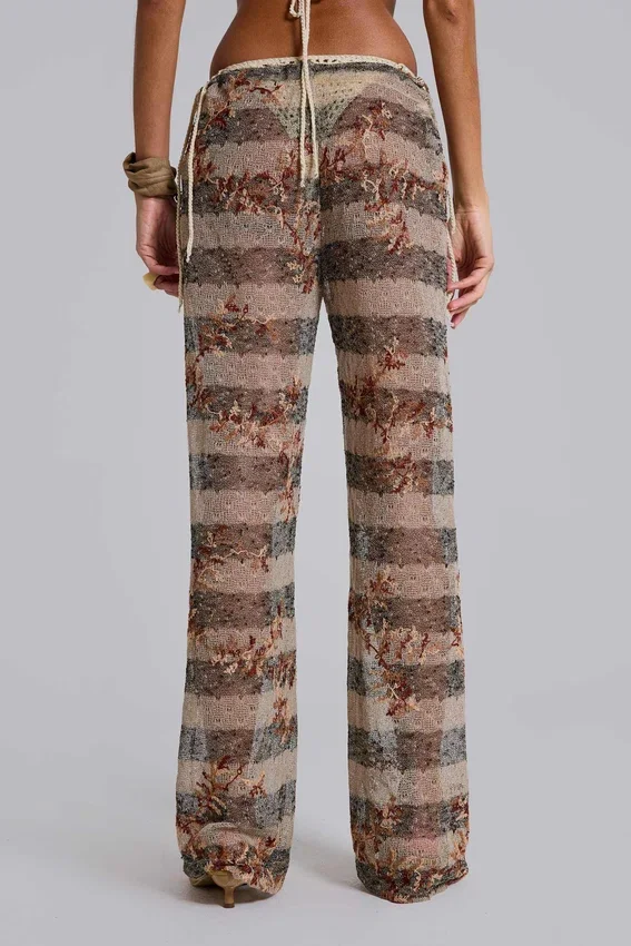Pantalon en maille à rayures Deva