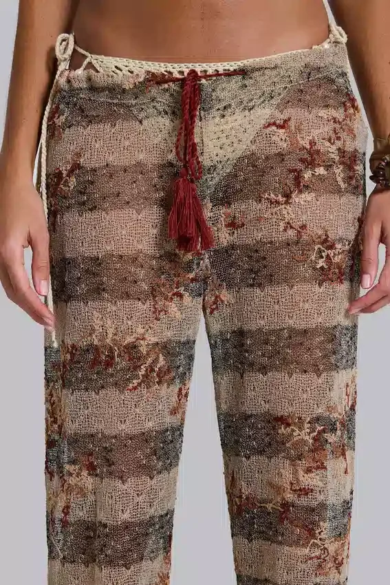 Pantalon en maille à rayures Deva