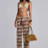 Pantalon en maille à rayures Deva