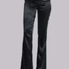 Pantalon en satin « Nivi Chainmail » noir
