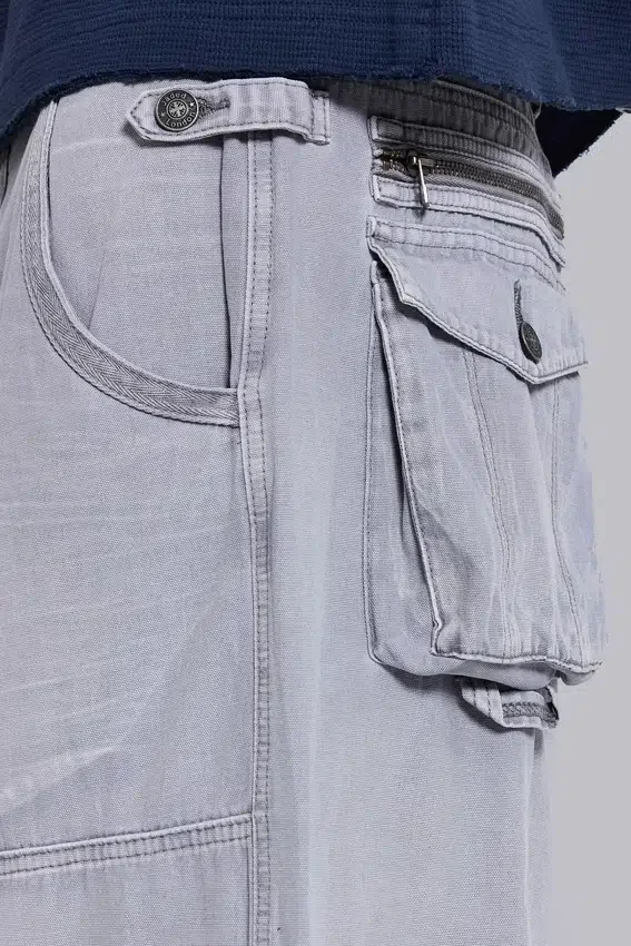 Pantalons cargo gris délavé « Decoy »