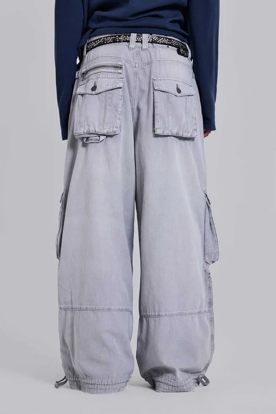 Pantalons cargo gris délavé « Decoy »