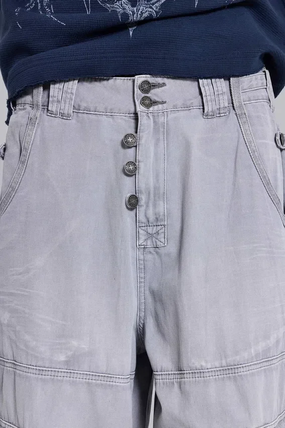 Pantalons cargo gris délavé « Decoy »