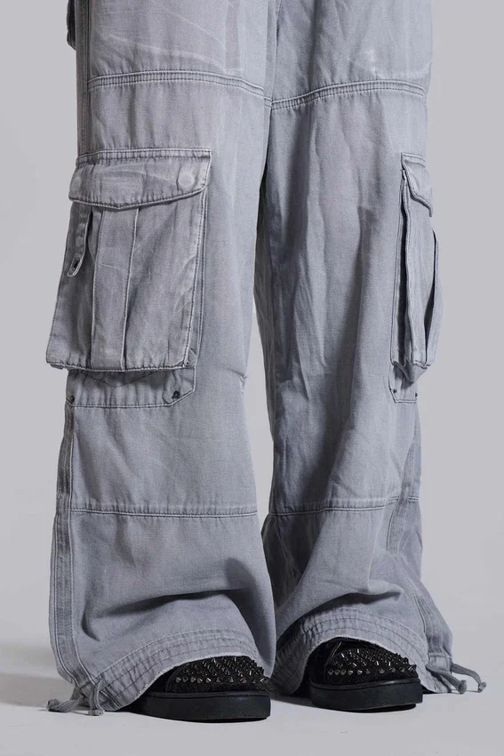Pantalons cargo gris délavé « Decoy »