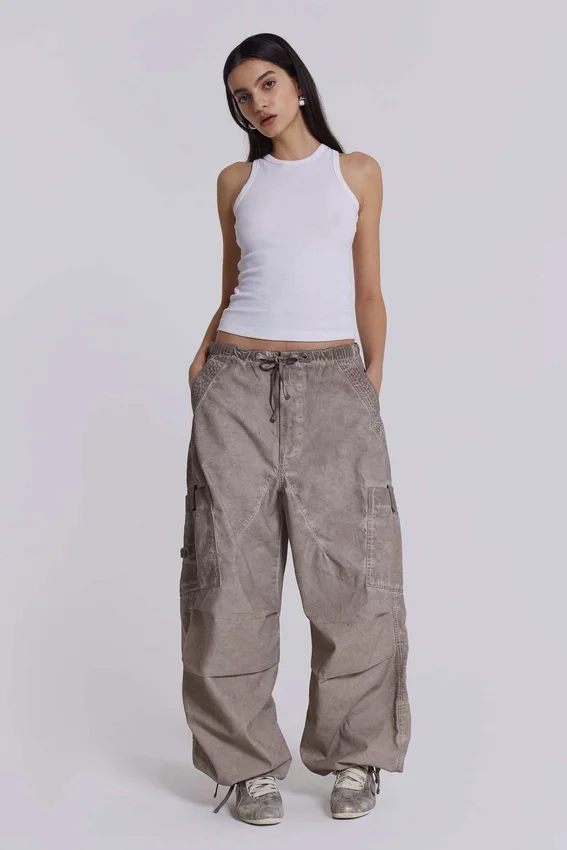 Parachute Pants délavés « Stone Oil »