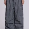 Parachute Pants noir délavé à l'huile