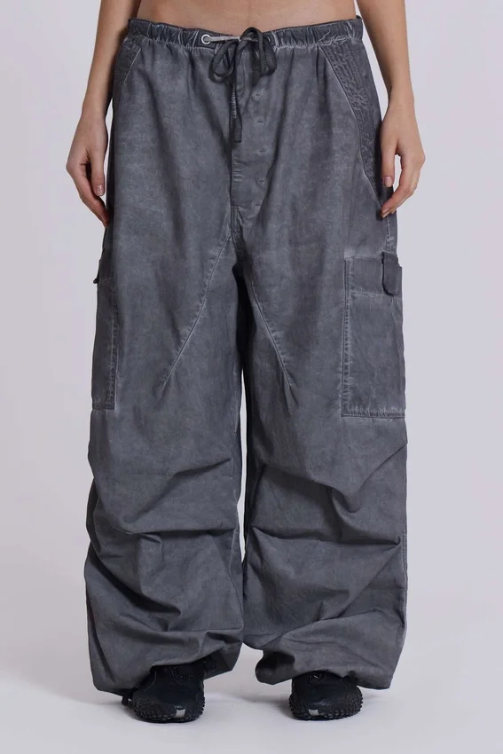 Parachute Pants noir délavé à l'huile
