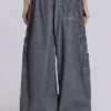 Parachute Pants noir délavé à l'huile