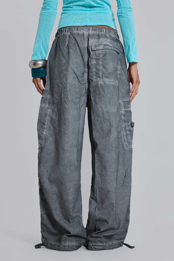 Parachute Pants noir délavé à l'huile