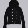 Pull militaire à capuche en maille