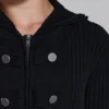 Pull militaire à capuche en maille