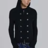 Pull militaire à capuche en maille