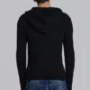 Pull militaire à capuche en maille