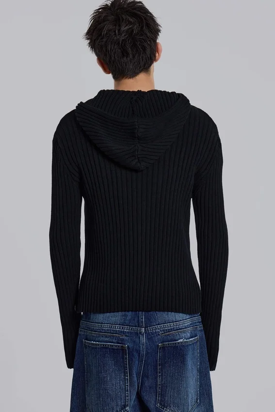 Pull militaire à capuche en maille