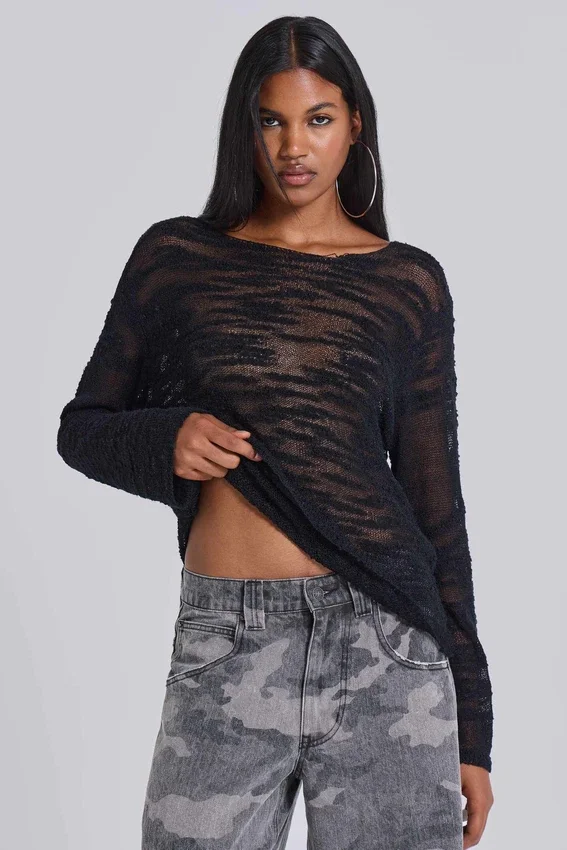 Pull noir Stray Knit