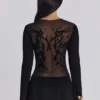 Robe en maille « Black Wings »
