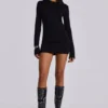 Robe en maille « Black Wings »