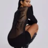 Robe en maille « Black Wings »