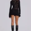 Robe en maille « Black Wings »