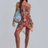 Robe-foulard en mousseline Ixia
