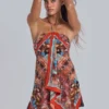 Robe-foulard en mousseline Ixia