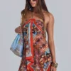 Robe-foulard en mousseline Ixia
