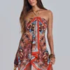 Robe-foulard en mousseline Ixia