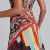 Robe-foulard en mousseline Ixia