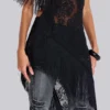 Robe à franges en dentelle Vivienne