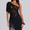 Robe à franges en dentelle Vivienne