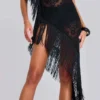 Robe à franges en dentelle Vivienne