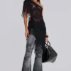 Jeans bootcut « Drift » noir délavé