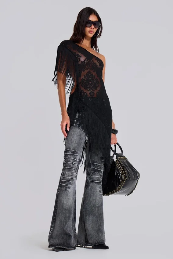 Jeans bootcut « Drift » noir délavé