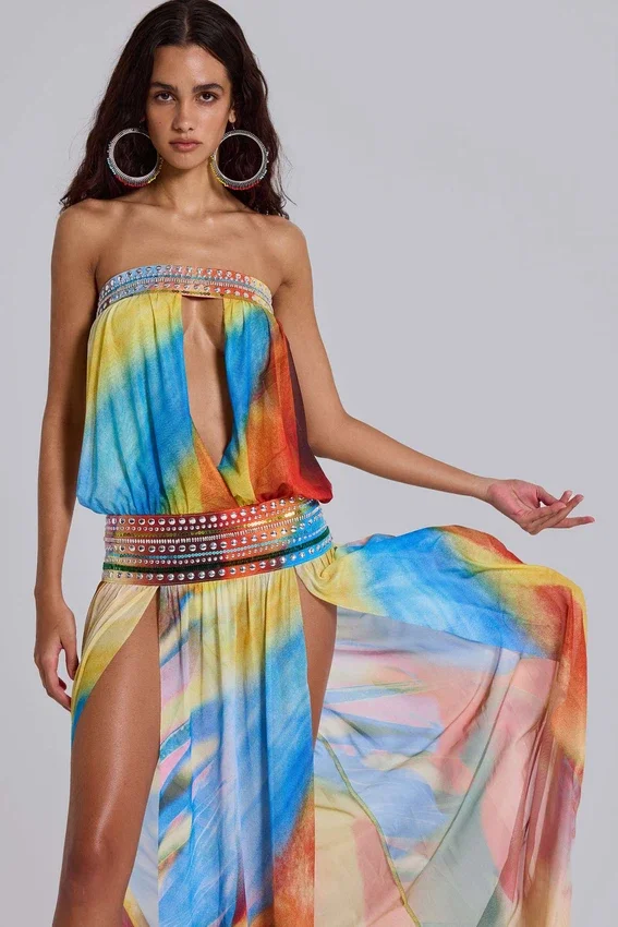 Robe longue bandeau Livia