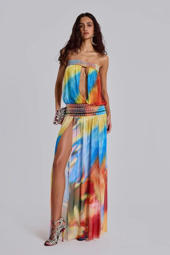 Robe longue bandeau Livia