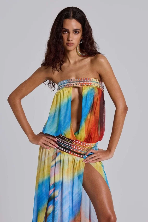 Robe longue bandeau Livia